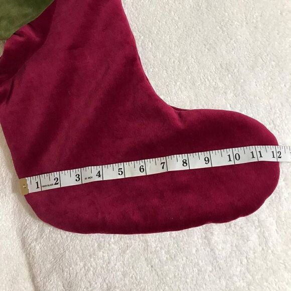 Vintage Red Velvet Christmas Stockings Set of 2 - Picture 8 of 10